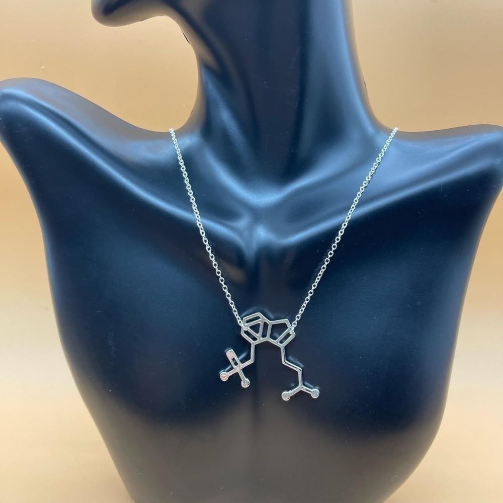 Psilocybin Molecule Scientific Necklace